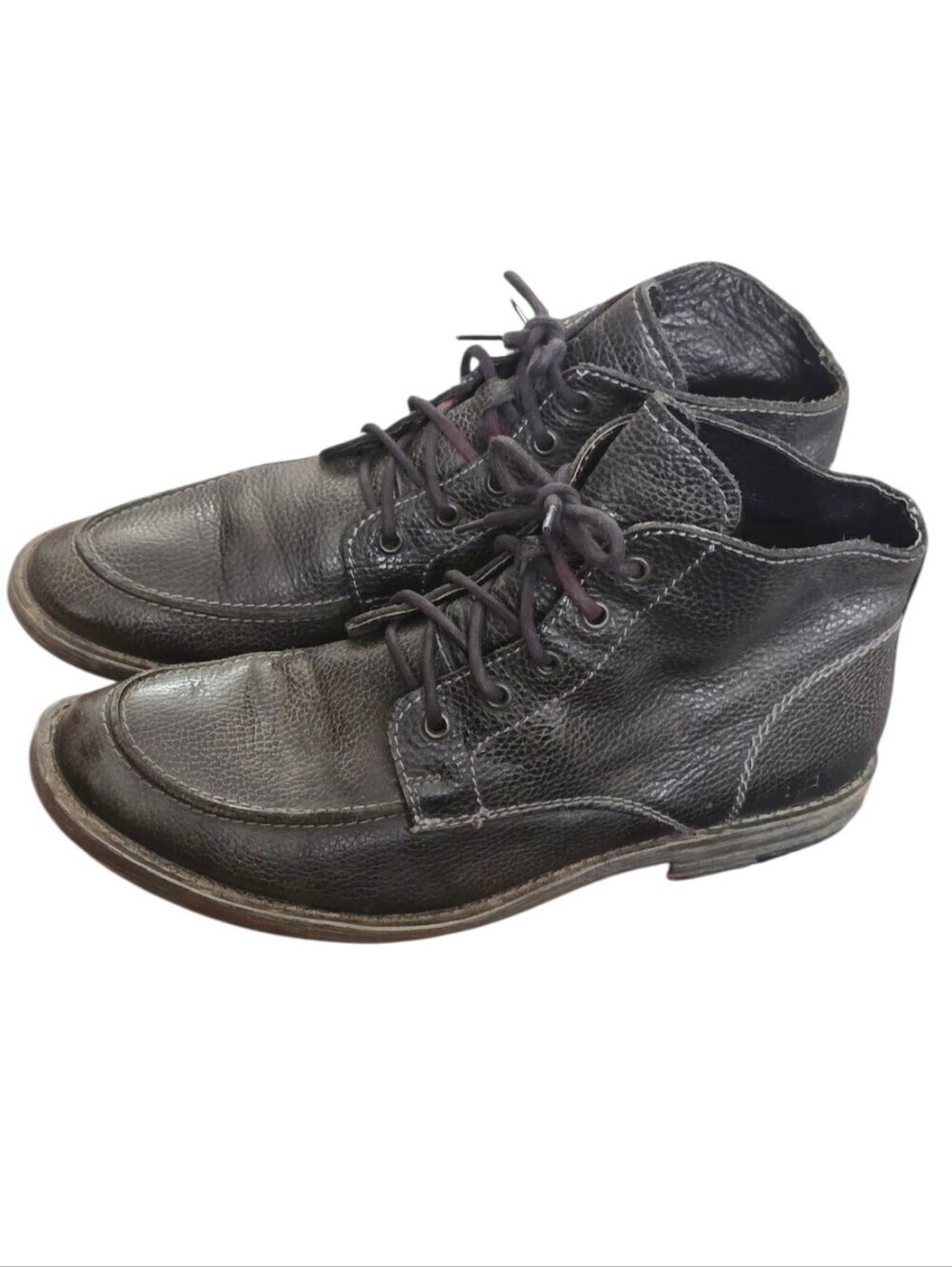BED|STU Men's Black Pebbled Leather Chukka Boots Size 11